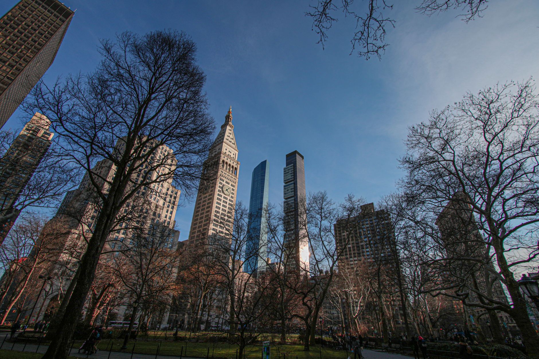 low angle shot of skyscrapers in new york city new york united states